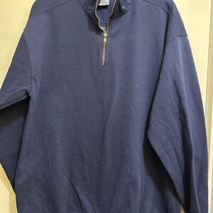 NWOT Men's Comfort Colors Dark Blue 1/4 Zip Sweatshirt, Size XL